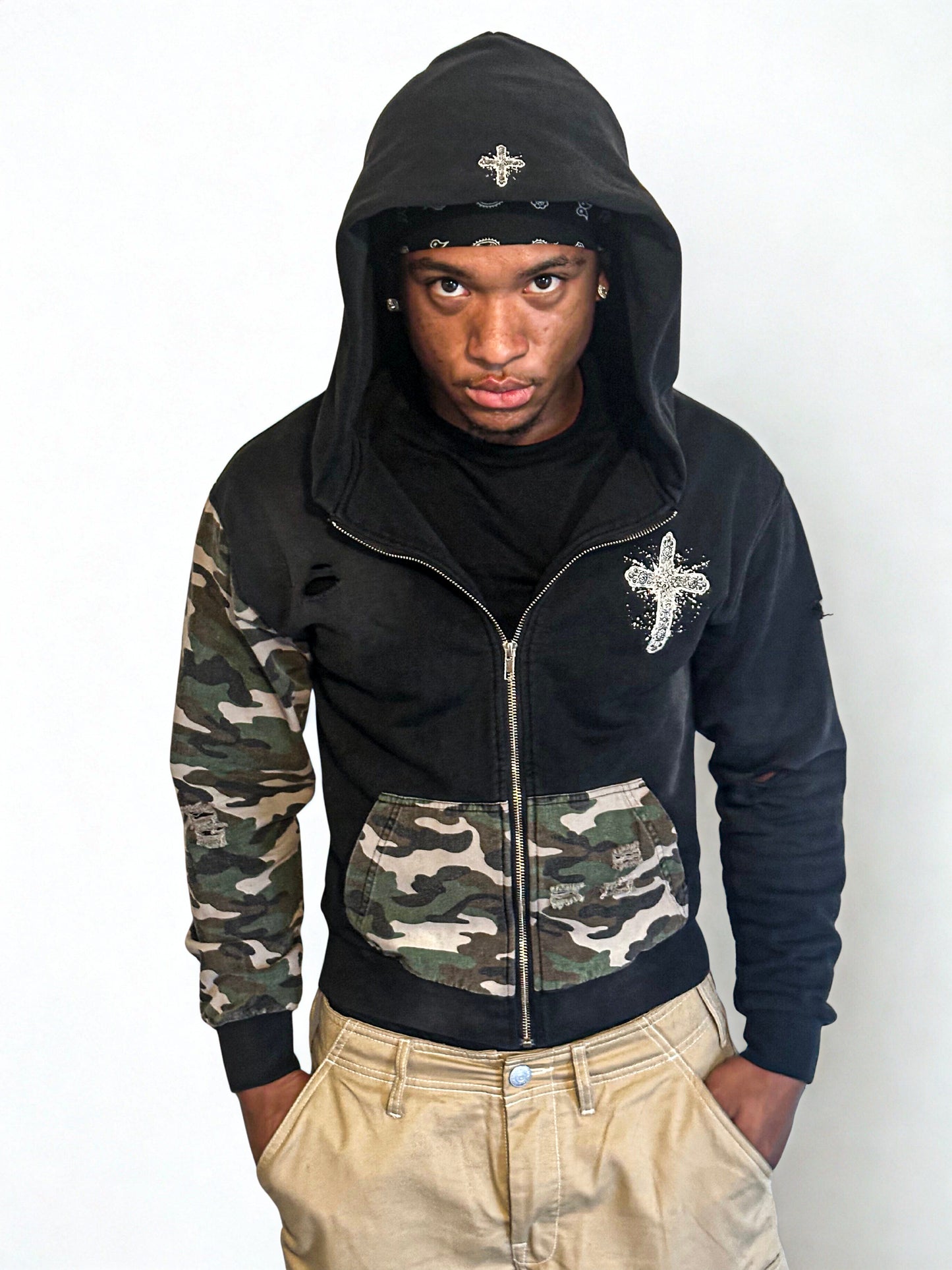 TwoFavored.Christ Cropped Hoodie